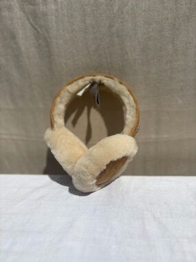 UGG Cream Shearling Headband with Branded Tag